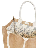 Jute Canvas Market Bag With Pompom