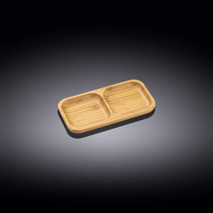 Bamboo Divided Dish / Bento box 8.5" inch X 4.5" inch | 22 X 11.5 Cm