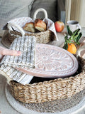 Bread Warmer & Basket Gift Set with Tea Towel - Flower - La Belle Kinky