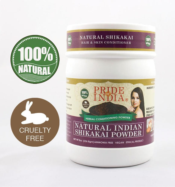 Natural Shikakai Acacia Herbal Hair & Skin Conditioning Powder, Half Pound (8oz - 227gm) Jar